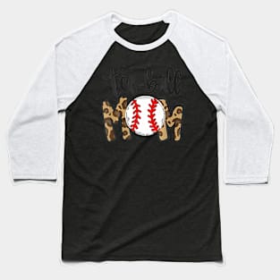 Leopard Ball Mom Baseball T-Shirt